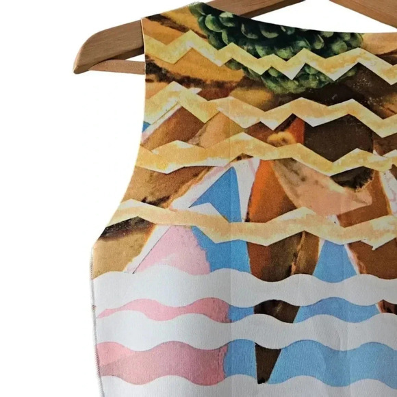 Animapop European Women's Printed Reversible Casual Sleeveless Mini Dress Small. - Picture 9 of 16